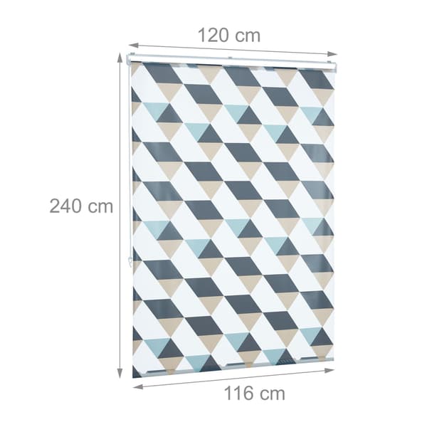Rullgardin för dusch med geometrisk design