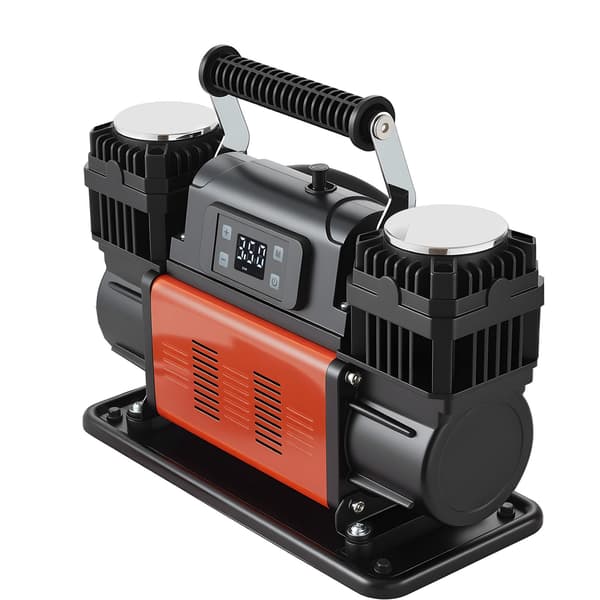 Dubbelcylindrig luftkompressor 12V 150 PSI, LCD autostopp