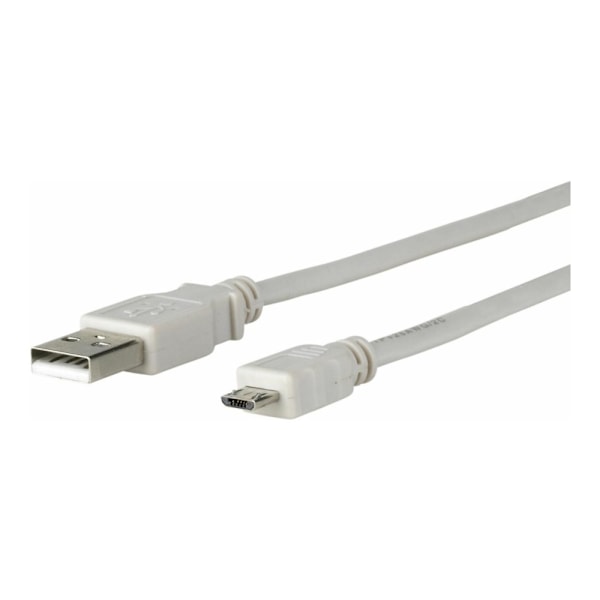 MicroConnect - USB-kabel - mikro-USB typ B (hane) till USB (hane) - 5 m - grå