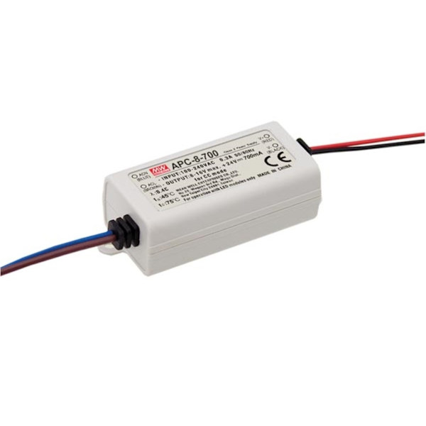 Constant Current Led Driver - Enkelt udgang - 700 Ma - 7,7 W