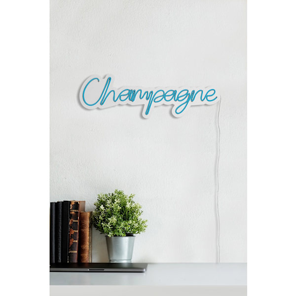 Dekorativ Plast Led Belysning Champagne - Blå