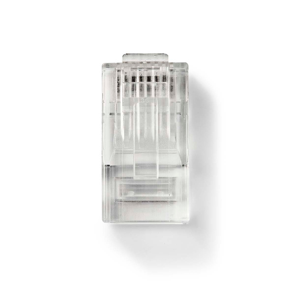 RJ45-liitin | Uros | Kiinteä UTP CAT6 | Suora | Kullattu | 10 kpl | PVC | Läpikuultava | Laatikko