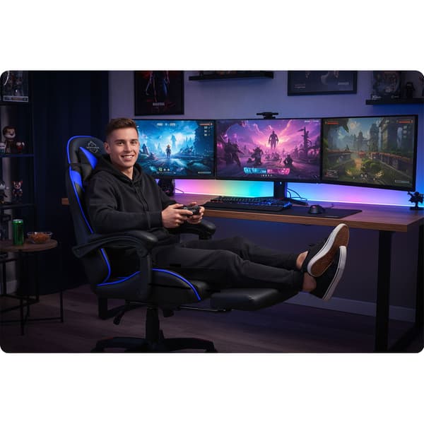 Sofotel Draknor II gamingstol svart och blå