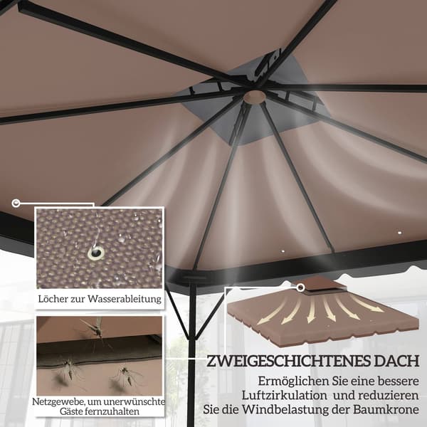 Udskiftningsbaldakin til 3x3m pavillon, UPF 30+ polyester