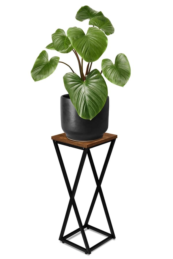 Loft plantestativ, sort stål, 62 cm