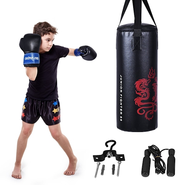 10 kg boxningssäck set med 8oz boxhandskar boxningssäck för barn boxsäck boxningssäck
