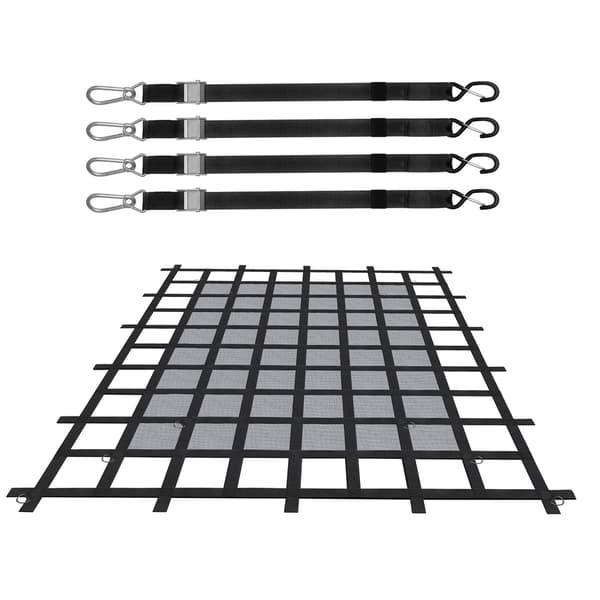 Lastnet til lastbillad 72 x 57 tommer, 4 stropper med kroge
