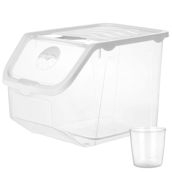 Grøntsagsbeholder, 12L, transparent med låg