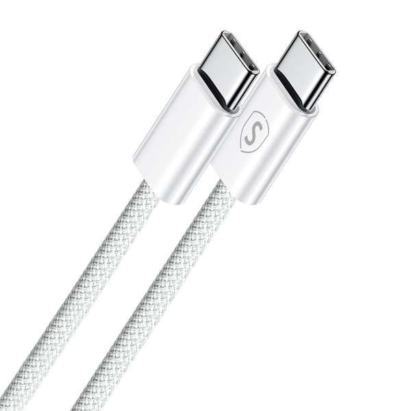 SiGN USB-C - USB-C -kaapeli, 60W/3A, 2m - Valkoinen