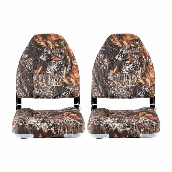 Hopfällbar båtstol med hög rygg, PU-tyg, 2-pack