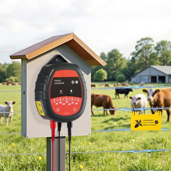 Elstängselaggregat 10kV 1J, AC/DC, LED, 3 km räckvidd