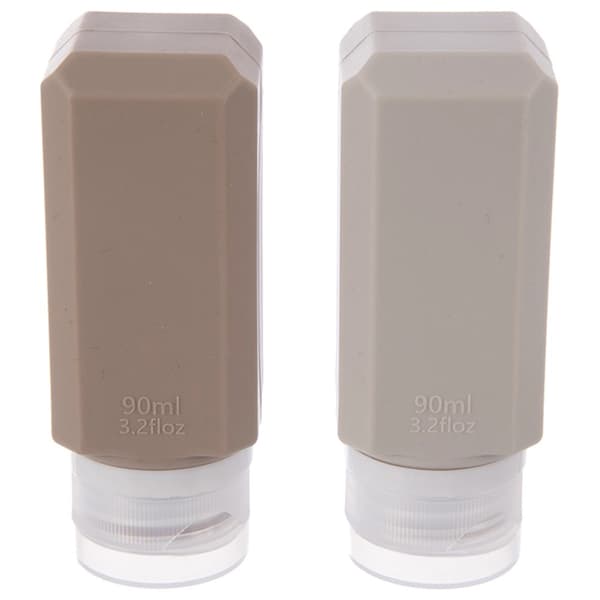Silikonreseflaskor med fodral – 5 st