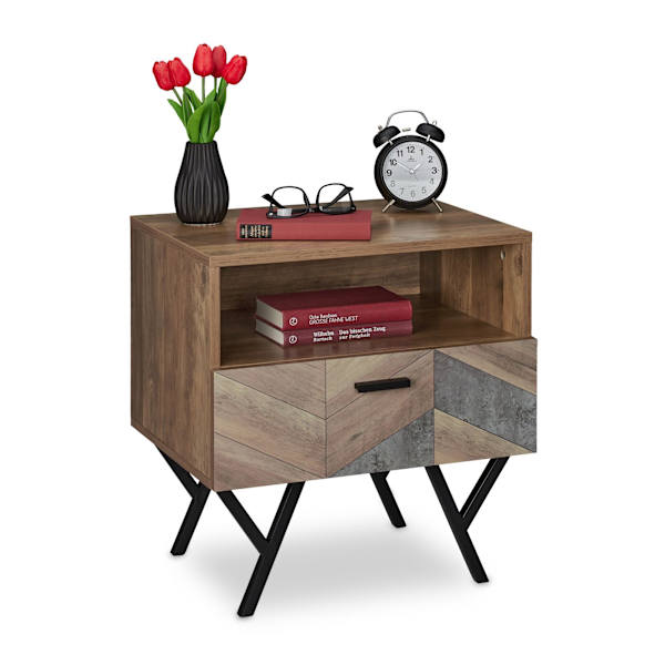 Sengebord i industriel stil
