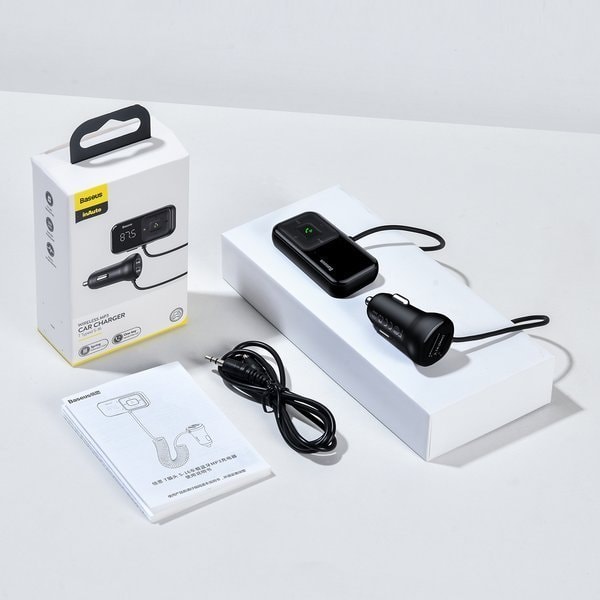 Trådløs Bluetooth FM-sender med oplader S-16 Overseas edition sort