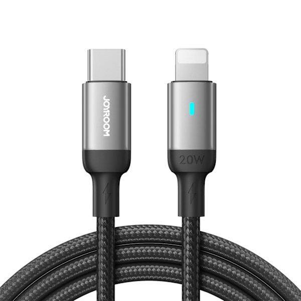 Kaapeli iPhonelle USB-C - Lightning A10 Series 20W 1,2m musta