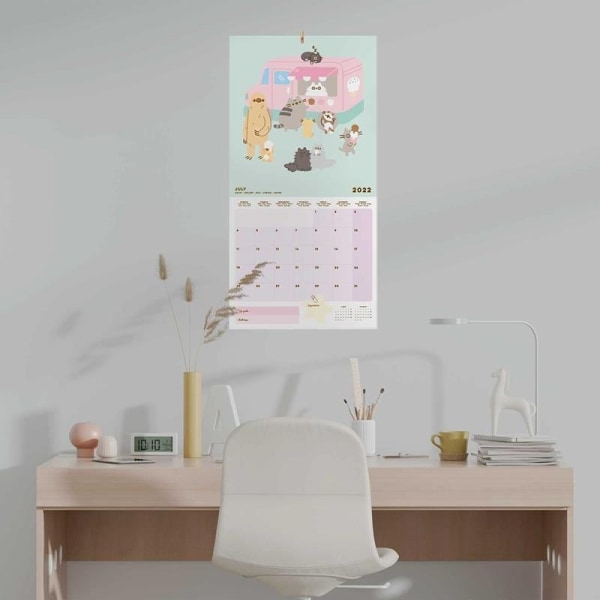 Pusheen - Vægkalender 30 x 30 cm 2022 fra Foodie-kollektionen