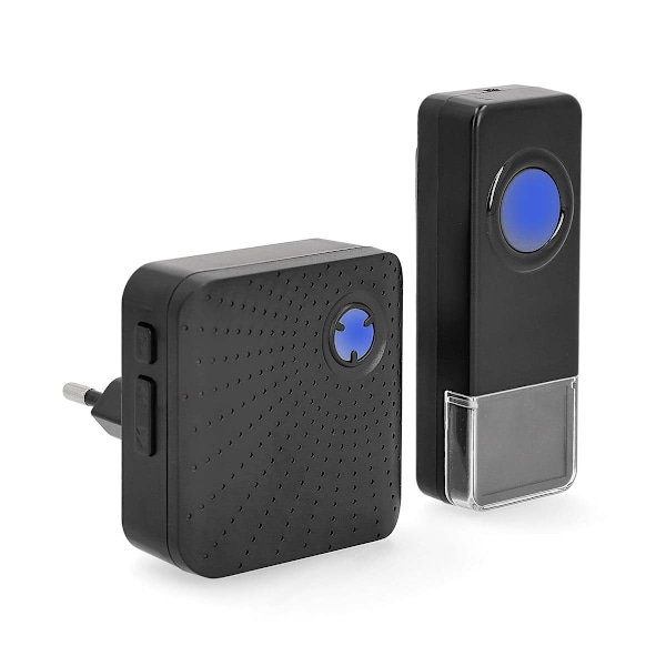 Trådløst dørklokkesæt | Strømforsyning | 100 - 240 V AC 50/60 Hz | 1x 23A 12V | Volumen: 110 dB | Signalrækkevidde: 150 m | IP55 | Justerbar lydstyrke