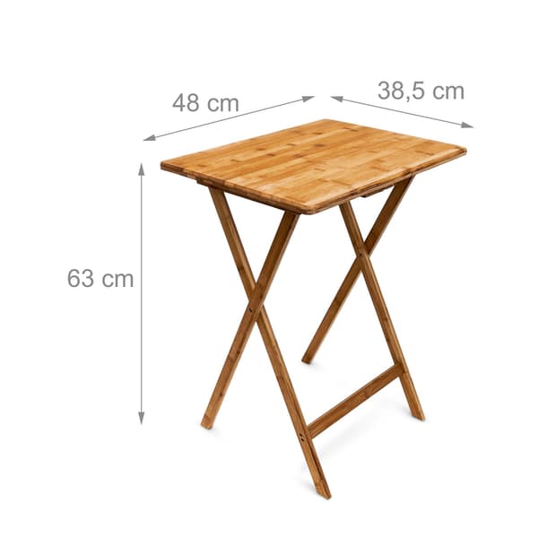 Fällbart sidobord i bambu