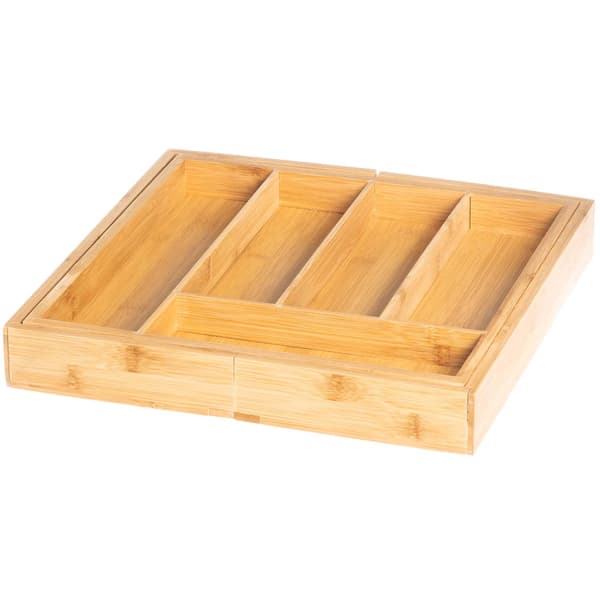 Justerbar bestickbricka i bambu