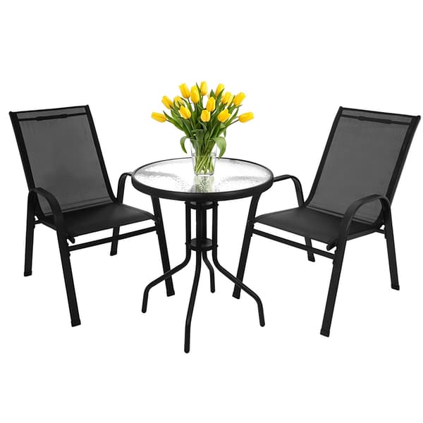 Balkongmöbelset med bord och 2 stolar, UV-resistent