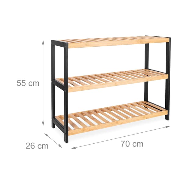 Bambuinen kenkäteline, tilaa säästävä, tilaa 9 parille