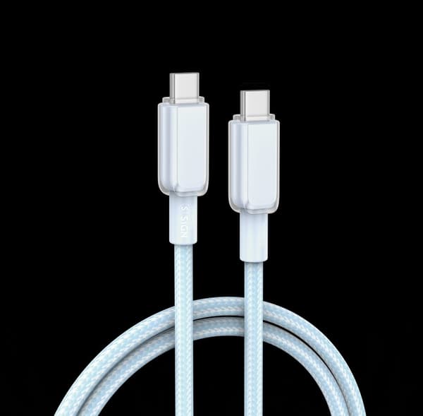 SiGN USB-C - USB-C -kaapeli 60W, 1m - Sininen