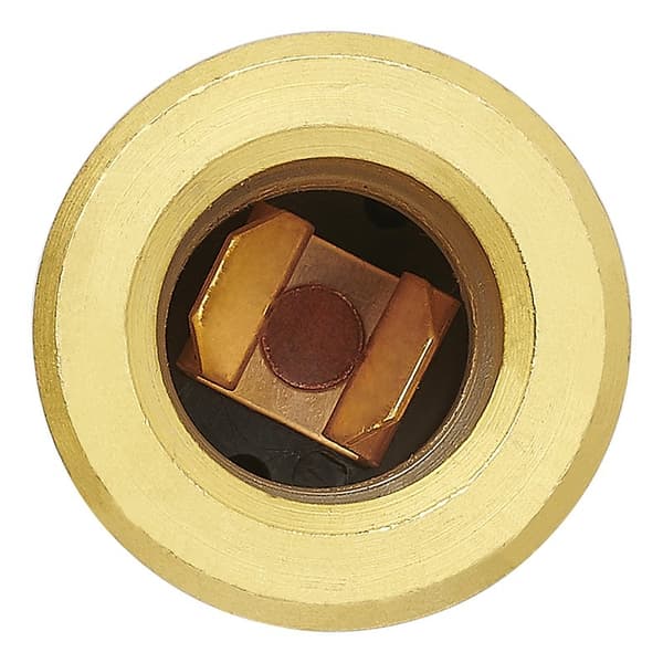 Indbygningsstik DIN 12V messing