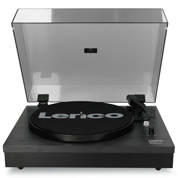 Levysoitin Bluetoothilla® ja kahdella ulkoisella kaiuttimella Musta