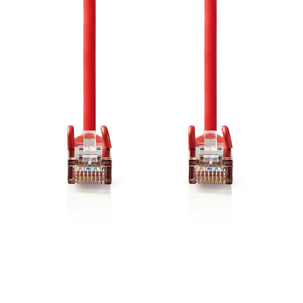 CAT5e netværkskabel | SF/UTP | RJ45 Han | RJ45 Han | 15.0 m | Runde | PVC | Rød | Plastikpose