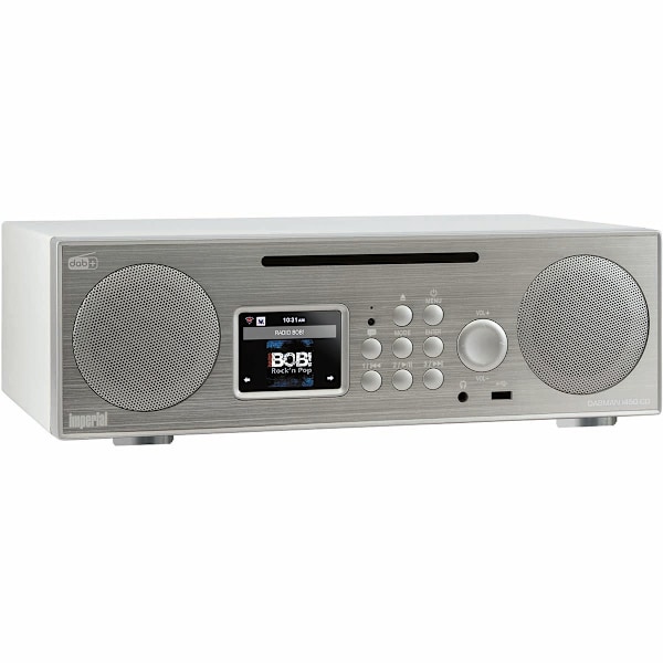 DABMAN i450 CD Multifunktionell stereoradio DAB+ / FM / Internet / Bluetooth Vit-Silver
