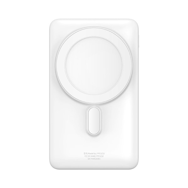 Powerbank langattomalla MagSafe-latauksella 10000mAh 20W USB-C-kaapeli 0,5m valkoinen