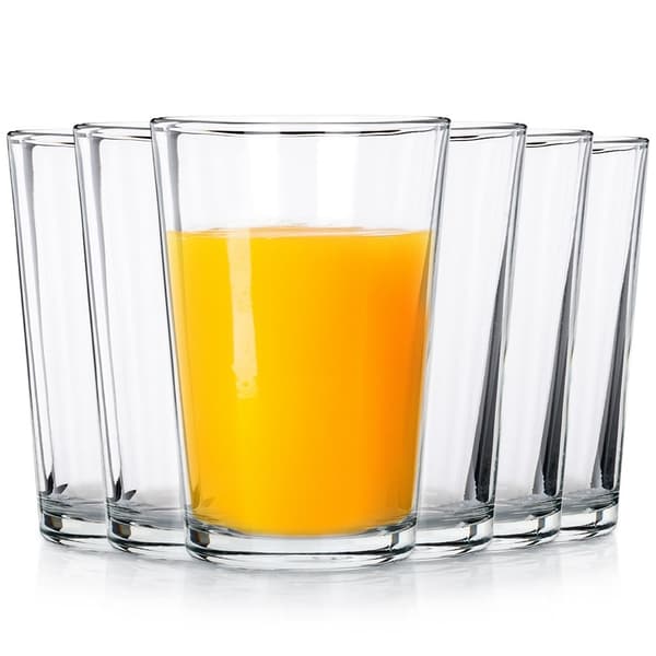 Seks glas 200 ml: Tykt, klart glas til drinks