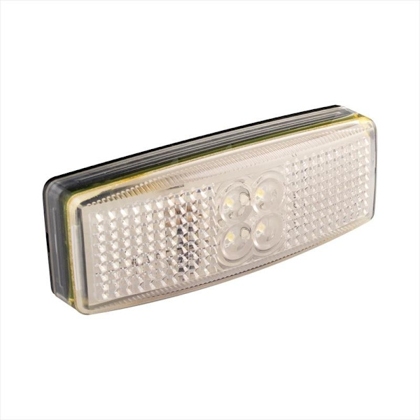 Forreste positionslygte 12/24V hvid 110x40mm LED