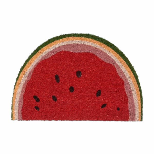 Halvrund dörrmatta vattenmelon