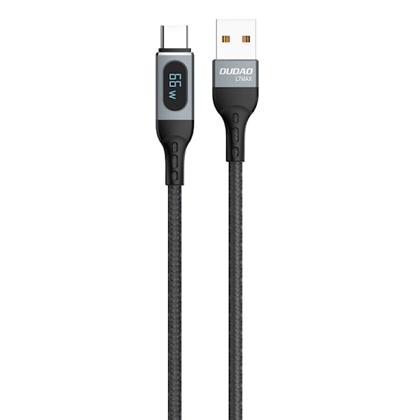 Kabel USB - USB-C snabbladdning PD display 66W 1m svart