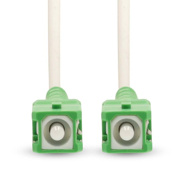 Glasfiber Patch-kabel | SMF (Single Mode Phase) | SC/APC | SC/APC | 100 Gbps | 2,00 m | Vit | Presentförpackning med Eurolås
