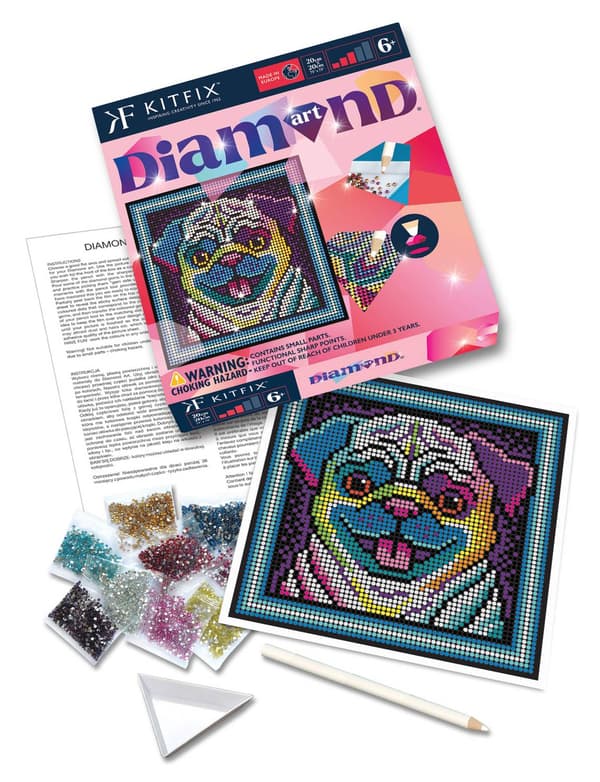 Kitfix gør-det-selv-sæt Diamond Art Pug