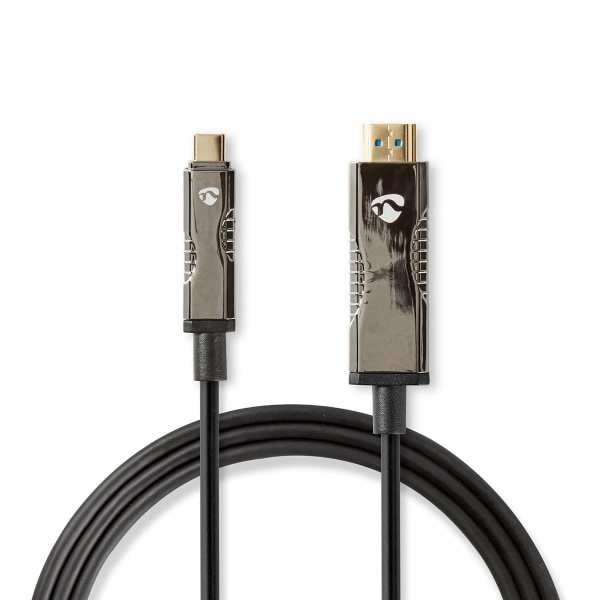 AOC USB-kaapeli | USB-C™ Uros | HDMI™ liitin | 18 Gbps | 50.0 m | Pyöreä | PVC | Musta | Pakkaus