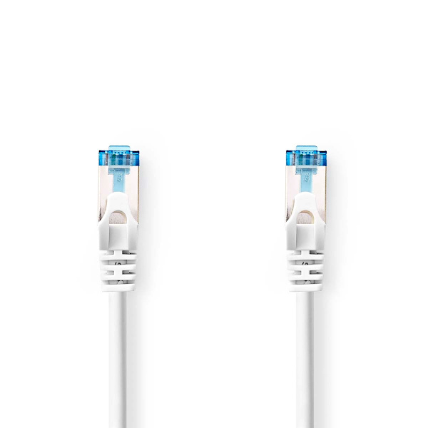 CAT6a nätverkskabel | S/FTP | RJ45 hane | RJ45 hane | 15.0 m | Snagless | Rund | LSZH | Grå | Label