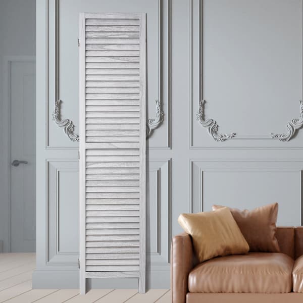 Rumdeler i træ, foldbar skærm med 6 paneler, 170 cm