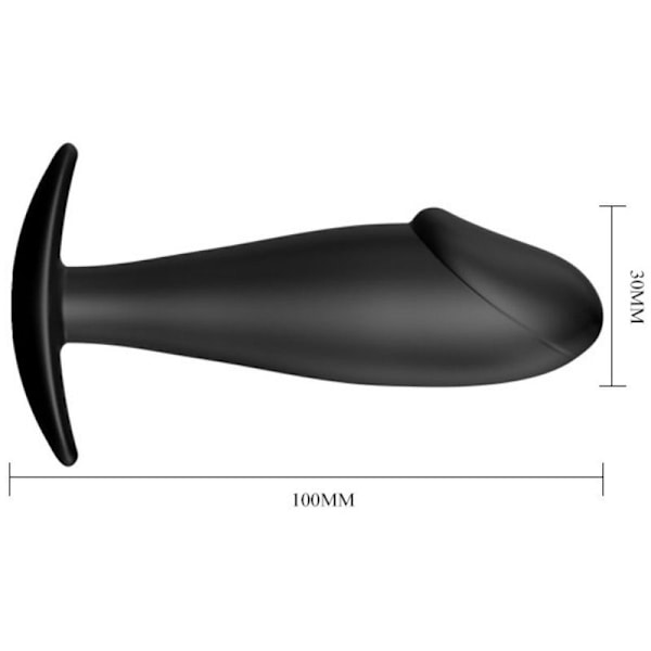 Pretty Love - Anal Plug Silikon Penis Form Svart