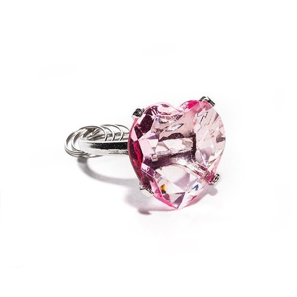 Diamant nyckelring HJÄRTA - rosa