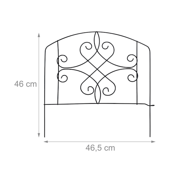 Rabattstaket 4 paneler svart