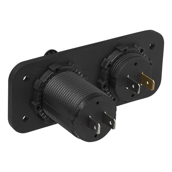 Infällt monteringssats: voltmeter 6-30V + USB-port dubbel typ A