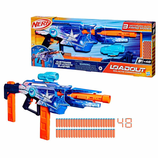 Nerf-laddningsblaster med 3 avfyrningslägen och 48 pilar