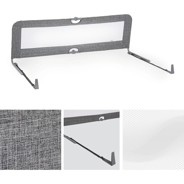 Hauck Sleep'n Safe Plus XL - säkerhetskant, Melange Grey