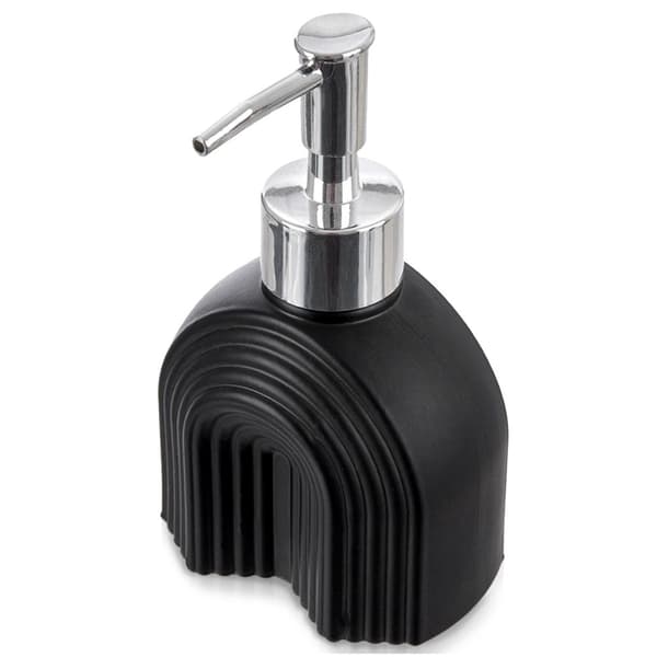 Sæbedispenser i glas, mat sort, 180 ml
