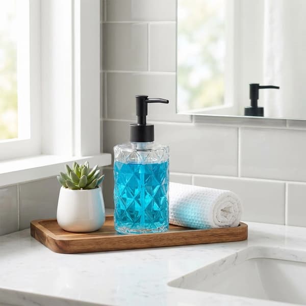 Glastvåldispenser, 330 ml – Transparent, enkel påfyllning