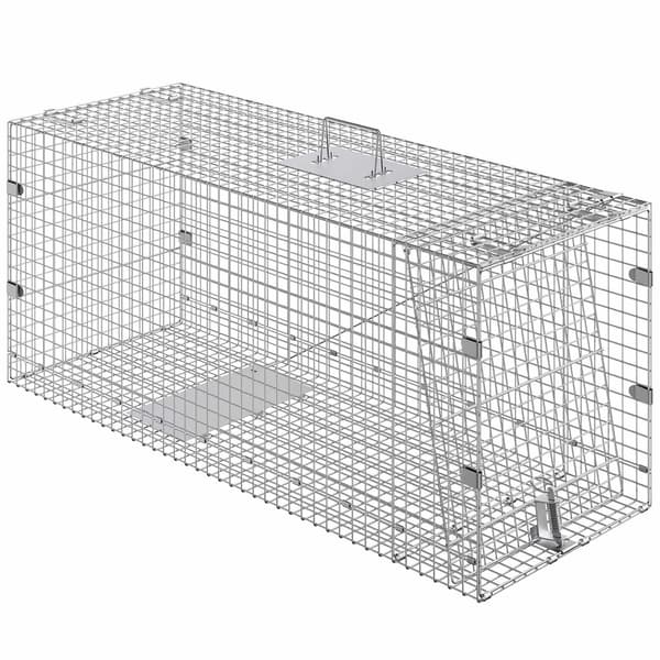 Fälla för levande djur, hopfällbar, 102 x 43 x 48 cm