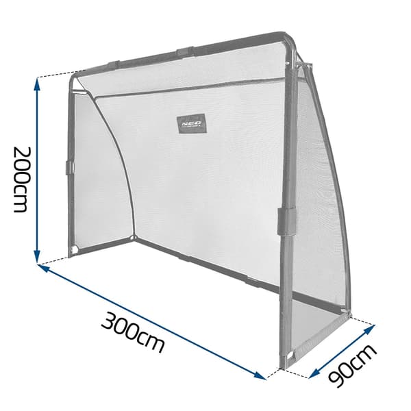 Fodboldmål 300 x 200 x 90 cm NS-497 sort